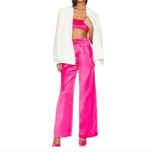 Lovers and Friends Taylor Trouser Pant in Hot Pink